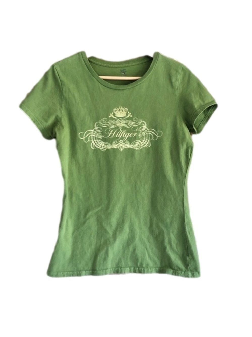 TOMMY Hilfiger scoop neck cap sleeve graphic tee size medium